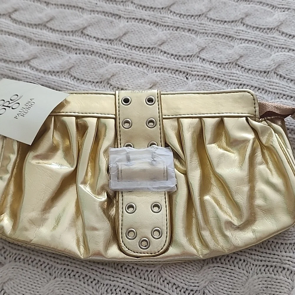 Gold Metallic Clutch